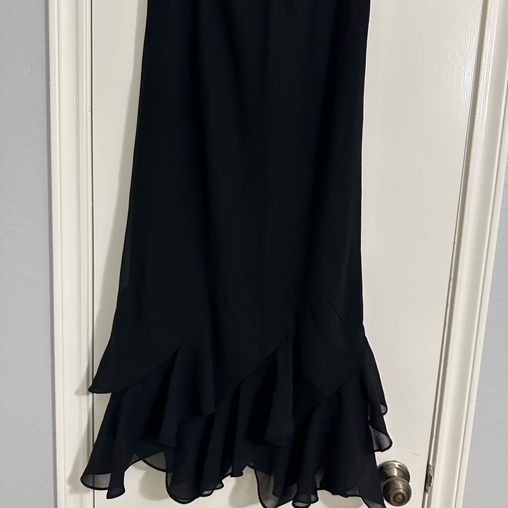 Elegant Black Ruffle Skirt